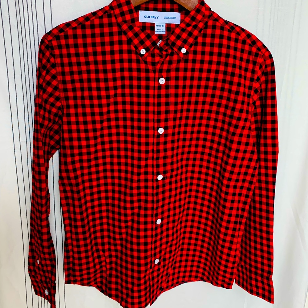 Old Navy Kids XL(14-16) Plaid Button Down Shirt.